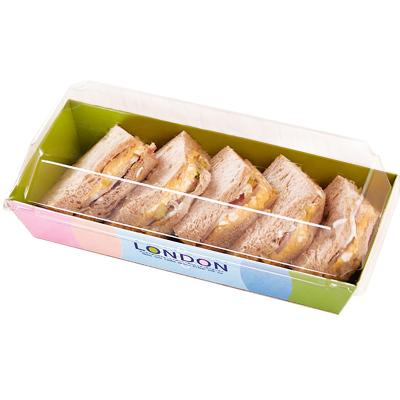 China Recyclable Custom Disposable Transparent Plastic Kraft Paper Cake Dessert Boxes For Food Packaging for sale