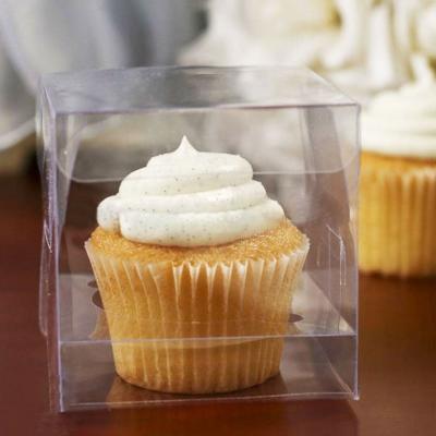 China Wholesales Cheap Clear Single Disposable Custom Mini Cupcake Boxes for sale