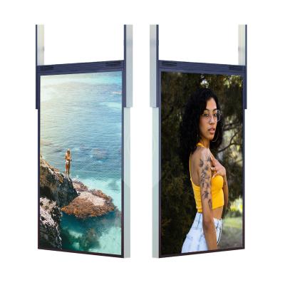 China Semi-outdoor Custom Window Hanging Single LCD Screen VCR Side Window Multi-screen Advertising Display for sale