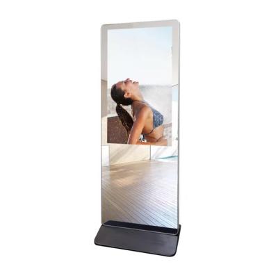 China Custom White Shell 43 Inch Floor Standing Exercise Magic Mirror Advertising LCD Screen Panel Machine 43 Inch for sale