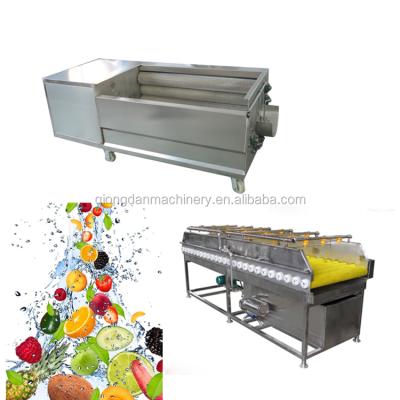 China Snacks Plant 1000kg/h Fruit Vegetables Washing Machine Automatic Fruit And Vegetable Processing Machine Cleaning Equipment for sale