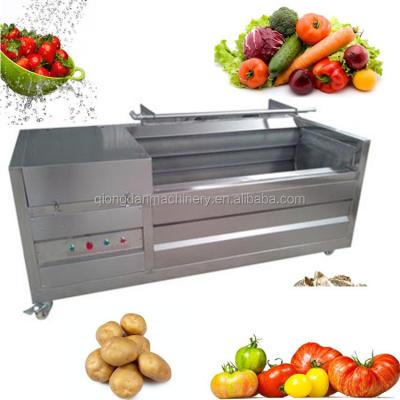 China 500KG/H Carrot Polishing Machine Pumpkin Washing Machine Brush Roller Vegetable Cleaning Machine Root and Fruit Vegetable Cleaning Machine for sale