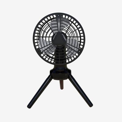 China Tripod Hanging Standing Fan with New Innovation Large Capacity 7500mAh Large Capacity 7500mAh Portable Hanging Tripod Stand Fan LED Light USB Rechargeable Ceiling Fan Camping Table Tripod Stand for sale