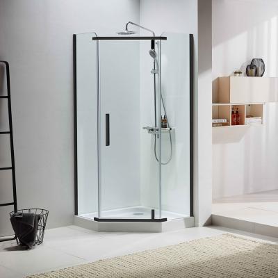 China Sliding Shower Doo Corner Hinge Diamond Shower Door Stainless Steel Hardware Accessories Pour Part 8mm Tempered Glass Shower Cabinet for sale