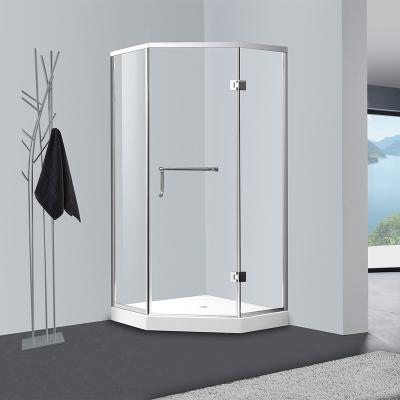 China Minimalist Simple Modern Hinge Flange Clear Glass Shower Enclosure for sale