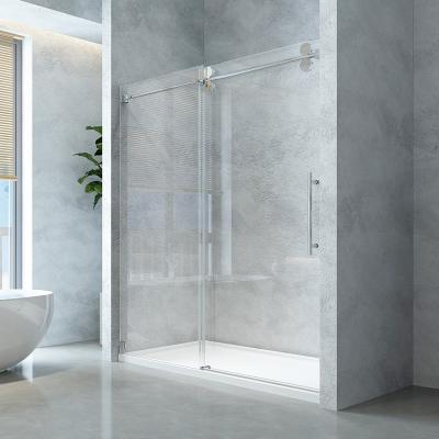 China Modern Frameless Shower Door Interior Glass Shower Door Hardware Sliding Shower Door for sale