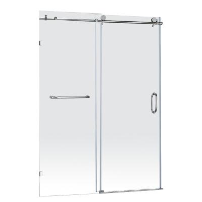 China Modern Frameless Glass Sliding Tempered Glass Barn Shower Door JP0208 10 8/10 mm NC sets; Modern GUA Cutomized Size Health Hotel for sale