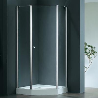 China Cheap 6mm Modern Diamond Swivel 3 Sided Shower Enclosures for sale