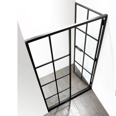 China Stainless Steel Accessories Parts Hotel Bathroom Raindrop Matt Black Shower Screen for sale