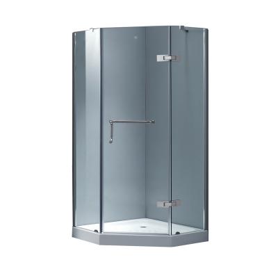 China Modern Hinge Shower Room Glass Cabinet With Tray for sale