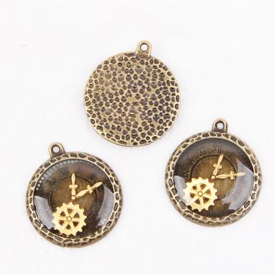 China ALLOY Japan And Korea Steampunk Small Pendant Metal Clocks Pendant Beads For Clothing for sale