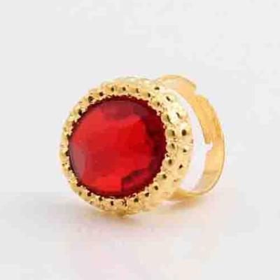 China Real ALLOY Gold Gemstone Rings , Hot Sale Antique Rings Red Stones for sale