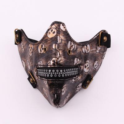 China New Ghost Halloween Riding Festival Stuff Anti Pollution Skelet Knight Motorcycle Bicycle Human Bike Mask Half Face Mask Anti Pollution Face Mask for sale