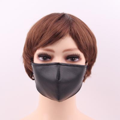 China Anti Pollution New Face Eco-friendly Leather Carnival Punk Cosplay Half Face Motorcycle Riding Bike Riding Masquerade BLACK Anti Pollution Mask for sale