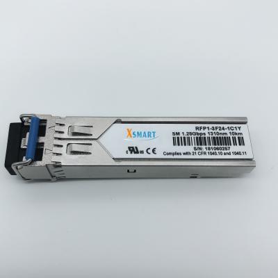 China Fast Ethernet 1000Base-LX/LH 1.25G SFP Dual LC Gigabit Ethernet/SM 1310nm 10KM DDM for sale