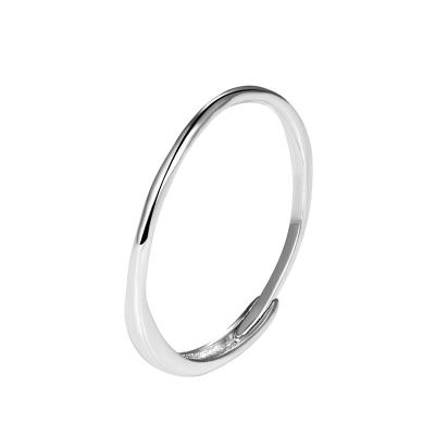 China Simple Fashion Simple Soft Adjustable Female Single Couples Ring Stats Ring Plain Arc Fashion Common Ring for sale