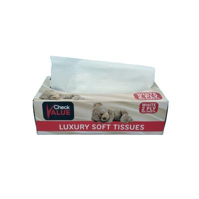 China Flat Softness 100 Sheets Box Facial Tissue Virgin Wood Pulps Good Quality Facial Tissue Paper for sale