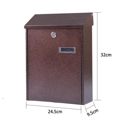 China Modern Apartment Waterproof Outdoor Metal Garden Mailbox Mail Wall Mount Letter Box for sale