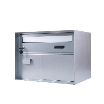 China Wall Mounted Galvanized Outdoor Metal Mailbox Commercial Mailbox Parcel Steel Mailbox Outdoor Metal Locking Mailbox for sale