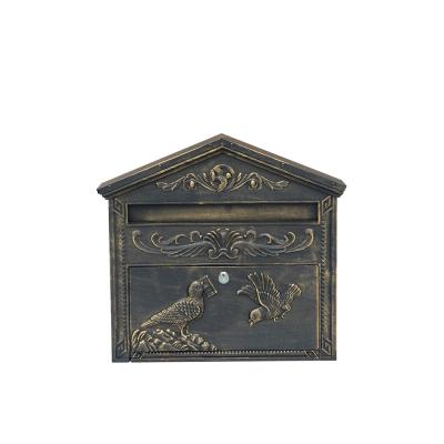 China Durable Metal Cast Aluminum Wall Mounted Mailbox Galvanized Mailboxes Steel Modern Metal Retro Mailbox for sale