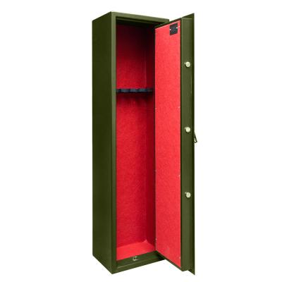 China Gun Steel Rifle Coating 5 Powder Safe Storage Cabinet Lock With Handle Gun Concealment Sliding Door Rifle Cabinet for sale