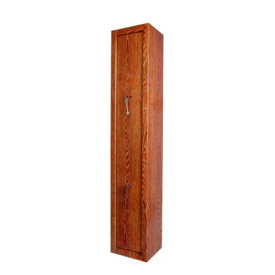 China Durable Wall Mounted Gun Safe Cabinet Holding Cabinets Wooden Mechanical Lock Firearm Gun Safe Cabinet for sale