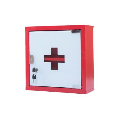 China Sustainable Medical Cabinet Wall Mounted Metal With Glass Door Cabinet Home Medical First Aid Kit for sale