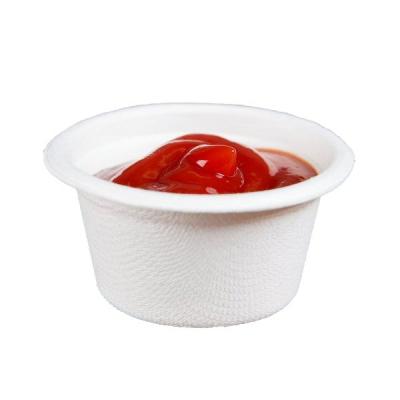 China 100% 2oz 4oz Disposable 100% Biodegradable Sugarcane Bagasse Side Sauce Cups for sale