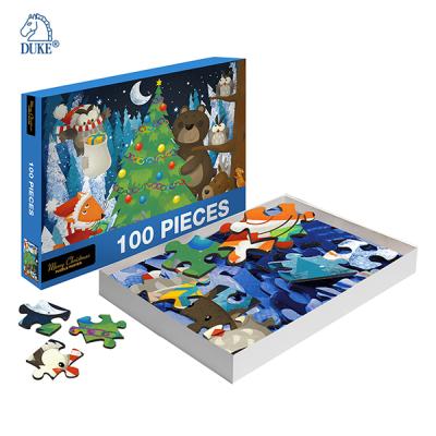 China 250g CCNB+1000g cardboard+250g CCNB Gray Christmas Puzzle-100pcs for sale