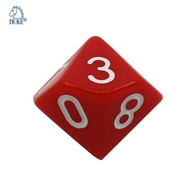 China Eco-friendly Plastic Material 10 Sided Polyhedral Game Dies for sale