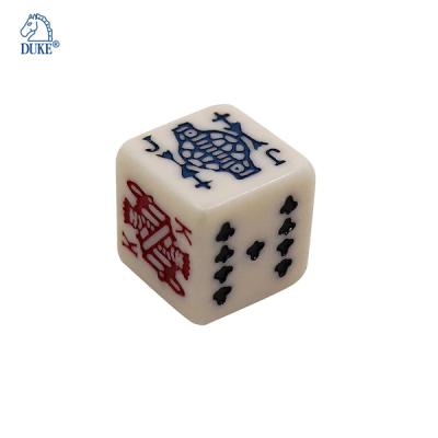 China Eco-friendly 6-Sided Plastic Material Poker Dies for sale