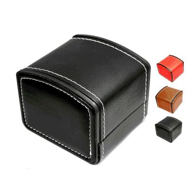 China High End Jewelry Leather Pendant Bracelet Box Ring Custom Logo Ready To Ship Vintage Necklace Brushed Leather Jewelry Box for sale