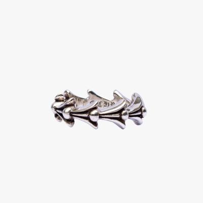 China Wholesale Fashion Spiky Hip Hop Ring S925 Silver Crow Fish Bone Garland Tail Ring Hiphop Ch Brand Punk Jewelry Ch for sale