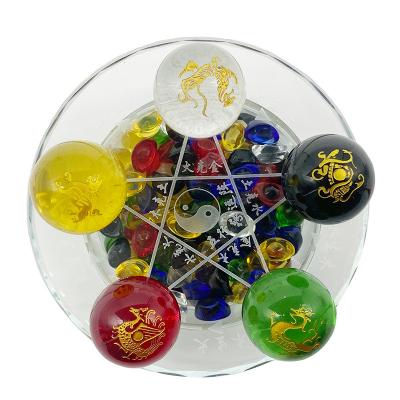 China Europe Five Elements Crystal Decoration Office Tai Chi Case Feng Shui Decoration Lucky Ulu God Of Wealth Gift Decoration Creative Jewel for sale