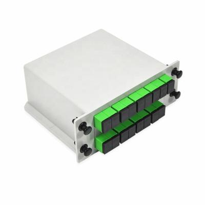 China 1*16 SC/APC plug-in SC APC fiber optic connector splitter insertion type PLC FTTH/FTTA/FTTX factory customization SC APC plug-in fiber optic splitter for sale