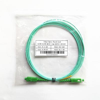 China FTTH 1.6mm Sc/apc Fiber Optic SM Aqua 1.6mm SCAPC 3m 3.5m Fiber Optic Patch Cord Fiber Optic Garter 4m Single Core Blue for sale