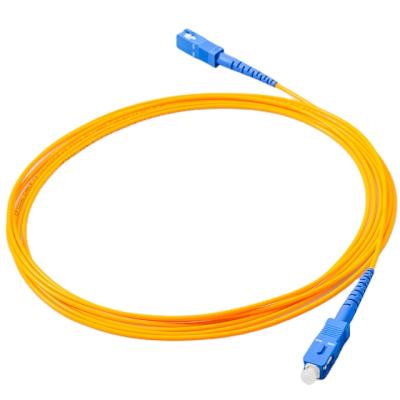 China FTTH Communication Jumper G652D/G657A Standard Simplex SC UPC To SC UPC 2mm 3mm PVC Fiber Optic Patch Tie Manufact/ BRAID SC UPC for sale