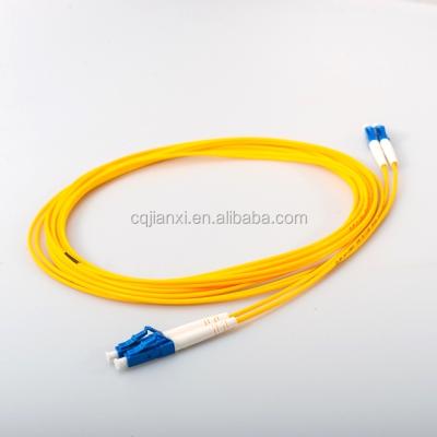 China FTTH/FTTA/FTTX Factory Price Single Mode 9/125 G6572D G657A LC UPC to LC UPC Duplex 2mm 3MM PVC LSZH Fiber Optic Patch Cord for sale