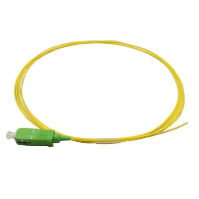 China FTTH Fiber Optic Pigtail SC/APC SM 9/125 1m 1.5m 0.9mm G652d G657A PVC LSZH Fiber Optic Pigtail for sale