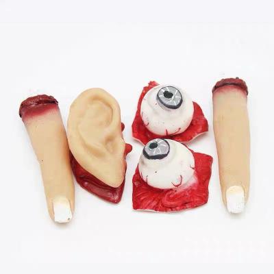 China Halloween Horror Style Halloween Decoration Props Broken Fingers Ears Horror Eyeball Site Layout Bloody Props for sale