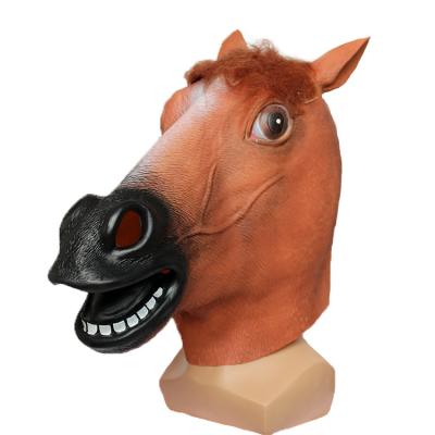 China Halloween Horsehead Mask Latex Mask Bar Dance Party Costume Fancy Atmosphere Props Custom Manufacturers for sale