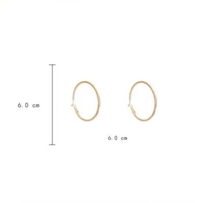 China Hyperbole Women Exaggerate Fashion Silver Plated Big Round Gold Plated Big Silver Crystal Hoop Earrings S925 for sale