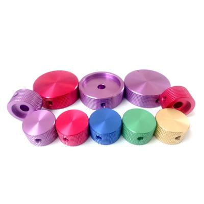 China Large Size Aluminum Colored Solid Aluminum Knob Switch Knobs Amplifier Volume Control for sale