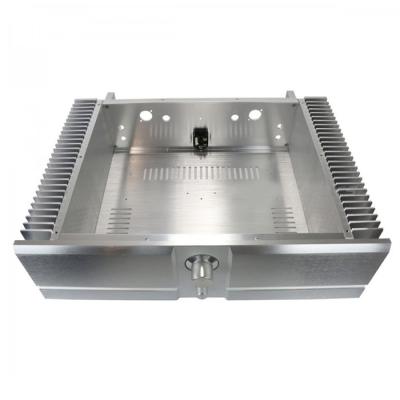 China Clear Anodized Color Anodized OEM Custom CNC Milling Anodized Aluminum Electronic Amplifier Housing Enclosure for sale