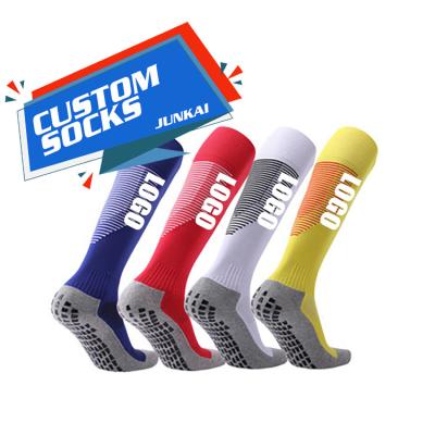 China Breathable Breathable Custom Sports Non Slip Football Sporting Socks Custom Logo Football Grip Socks for sale