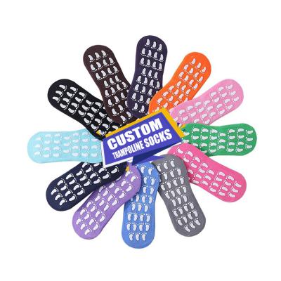 China Breathable Custom Breathable Cotton Grip Breathable Trampoline Sports Sock Anti Slip Trampoline Socks Custom Logo Sports Socks for sale