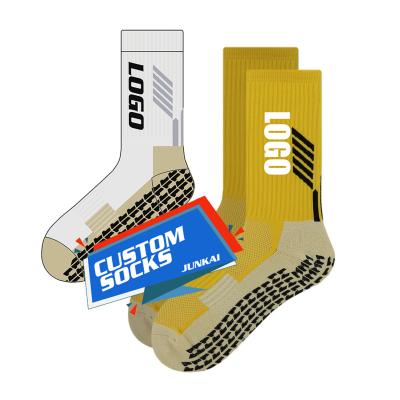 China Breathable Breathable Custom Knockouts Logo Anti-Slip Grip Football Custom Football Grip Knockouts Customized Sports Football Socks for sale