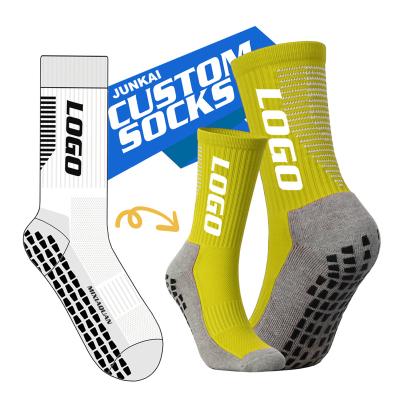 China Custom Grip Breathable Non-slip Football Socks Customized Logo Outdoor Soccer Socks Football Sports Socks for sale