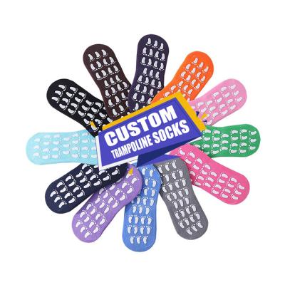 China Breathable Breathable Custom Logo Trampoline Socks Anti Slip Flooring Boots Customized Anti Slip Logo Trampoline Socks for sale