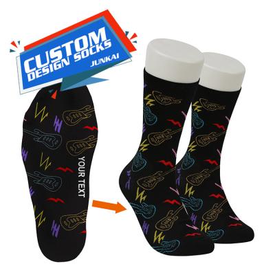 China QUICK DRY Custom Design Sock Customized Funny Patterned Men Socks Wholesale Logo Pattern Socks Custom Made for sale